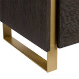 Alvaro Nightstand With Push-To-Open Drawers In Grey Wood