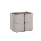 Jamille Leather Upholstered Wooden Nightstand