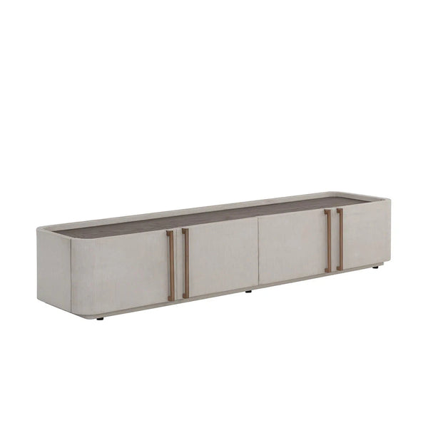 Jamille Media Console And Cabinet With Soft Close Doors