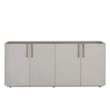 Jamille Sideboard Cream Faux Leather Soft Close Doors