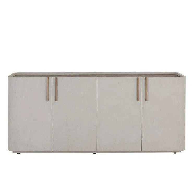 Jamille Sideboard Cream Faux Leather Soft Close Doors