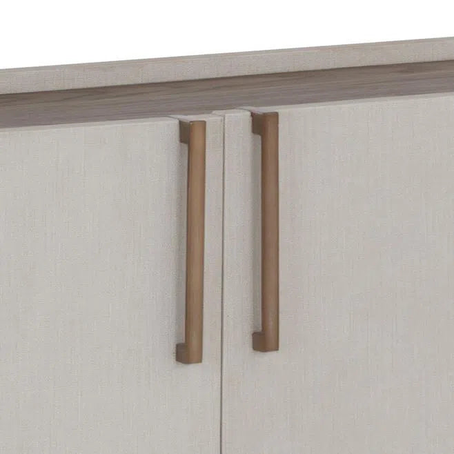 Jamille Sideboard Cream Faux Leather Soft Close Doors