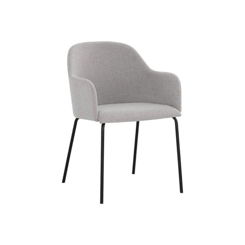 Hensley Leather Upholstered Modern Dining Armchair