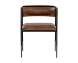 Brenan Leather Upholstered Elegant Dining Armchair