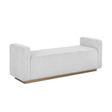 Odette Leather Upholstered Backless Bench