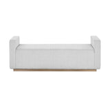 Odette Leather Upholstered Backless Bench