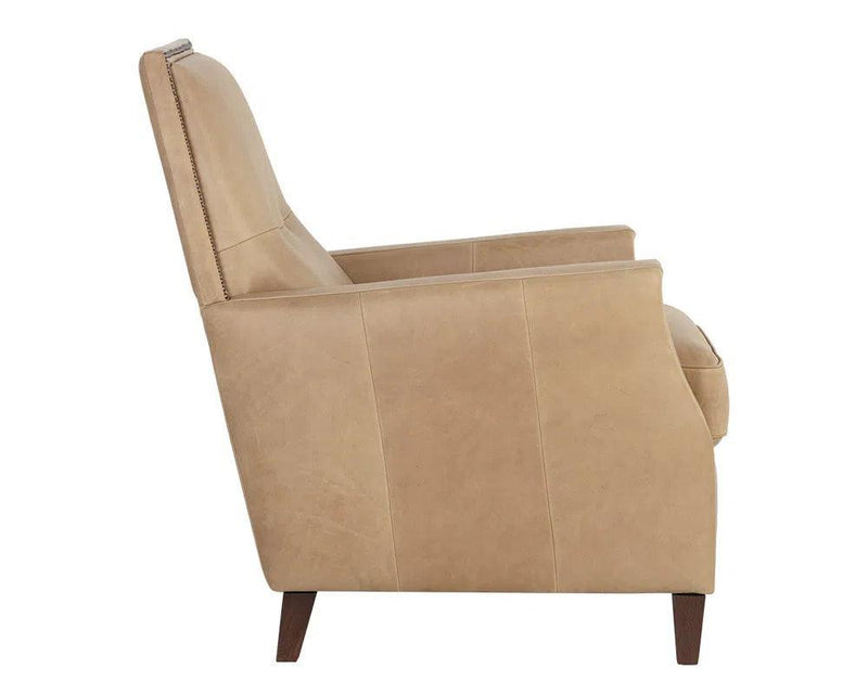 Florenzi Leather Upholstered Lounge Chair