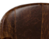 Bastoni Lounge Chair Chocolate Leather With Brass Nailheads