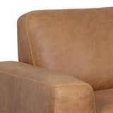 Brandi Sofa Chaise Camel Leather With Modern Elegance