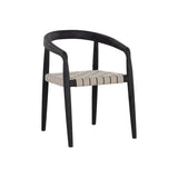 Cayman Dining Armchair Charcoal Solid Teak Wood Frame