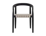 Cayman Dining Armchair Charcoal Solid Teak Wood Frame