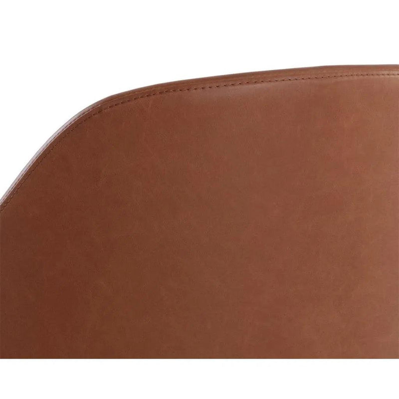 Hensley Leather Upholstered Modern Dining Armchair