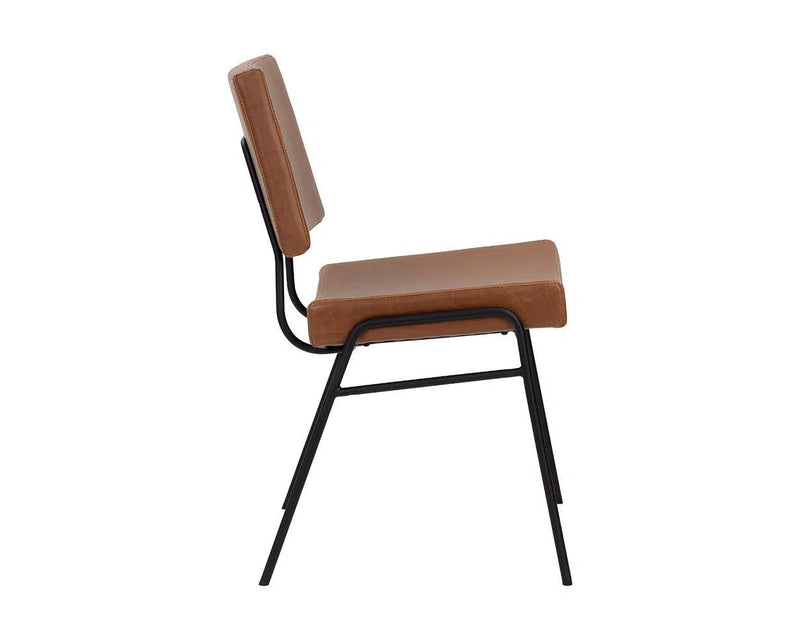 Brinley Leather Upholstered Armless Dining Chair