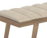 Farley Leather Upholstered Charming Backless Bench