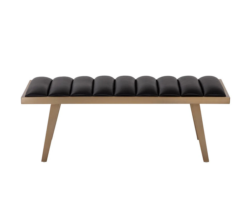 Farley Leather Upholstered Charming Backless Bench