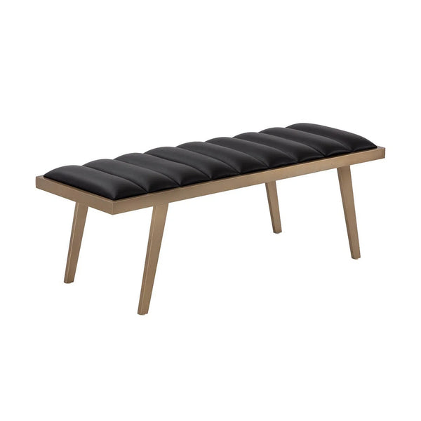 Farley Leather Upholstered Charming Backless Bench