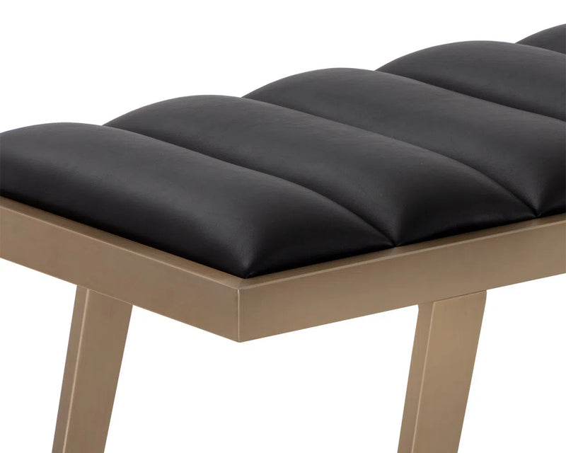 Farley Leather Upholstered Charming Backless Bench