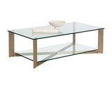 Xavier Steel Framed Glass Coffee Table