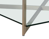 Xavier Steel Framed Glass Coffee Table