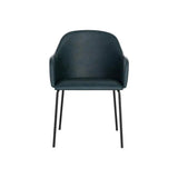 Hensley Leather Upholstered Modern Dining Armchair