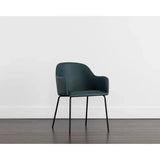 Hensley Leather Upholstered Modern Dining Armchair