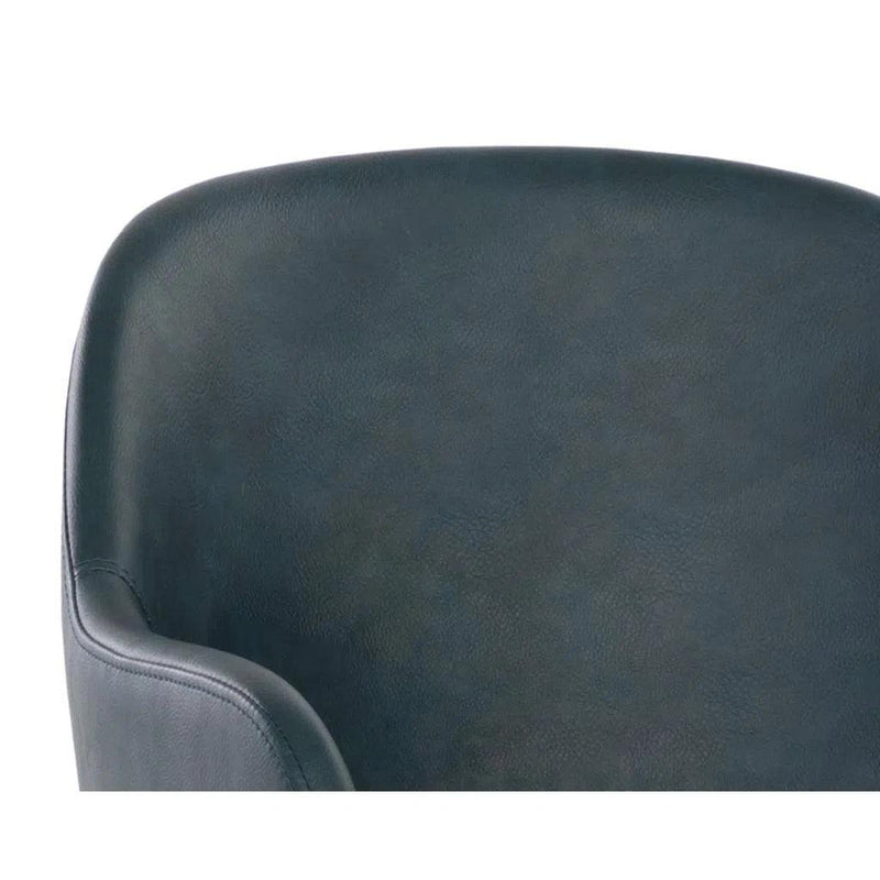 Hensley Leather Upholstered Modern Dining Armchair