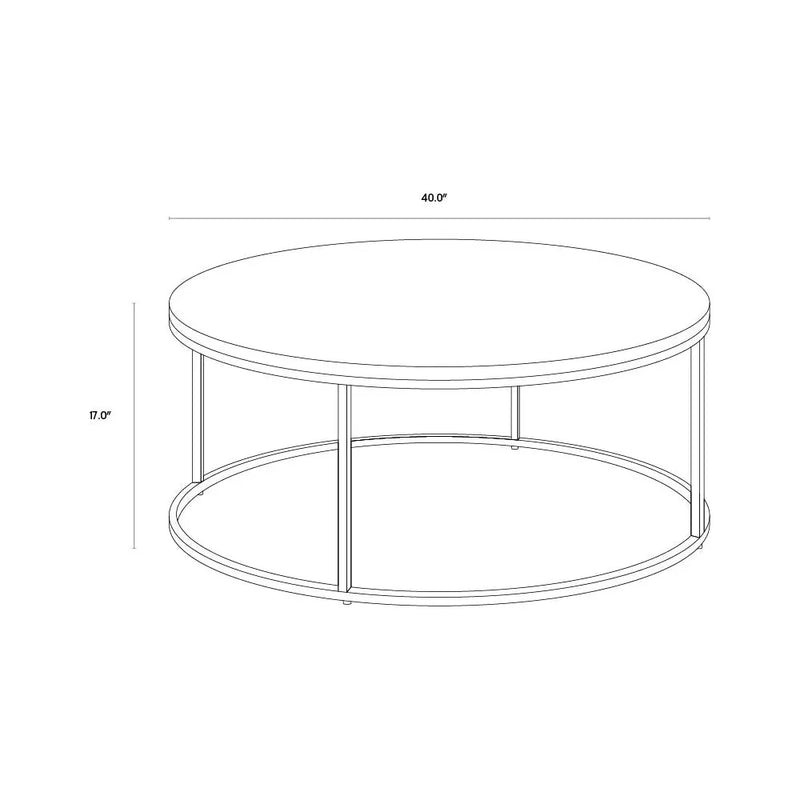 Enya Aluminum Topped Round Coffee Table