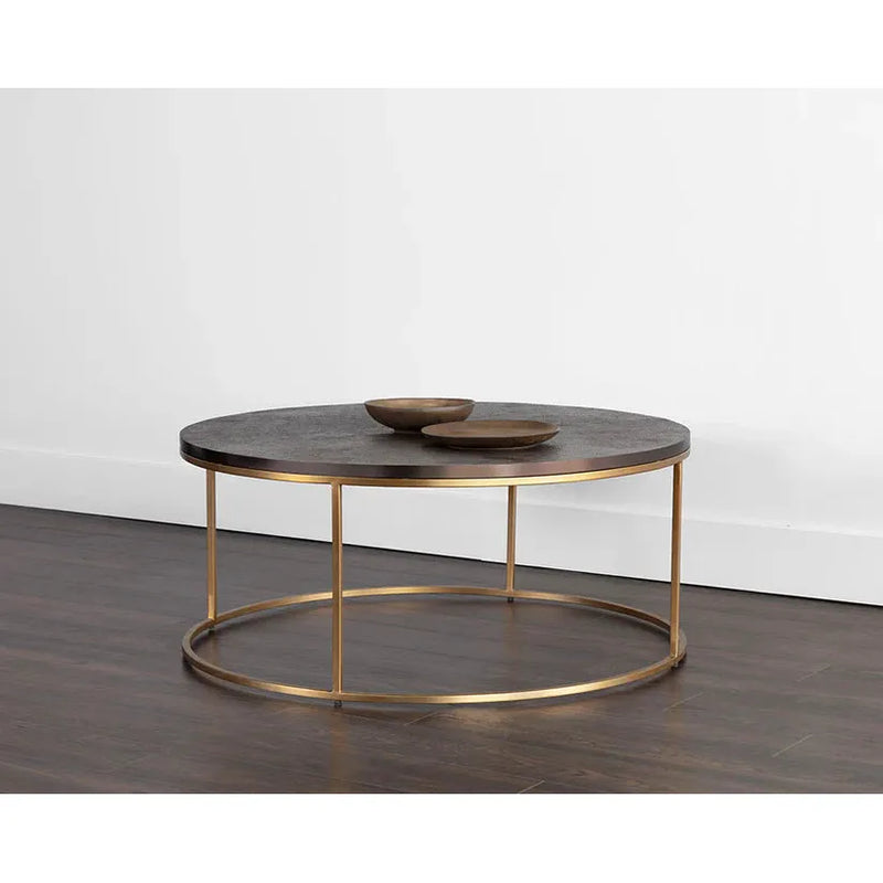 Enya Aluminum Topped Round Coffee Table