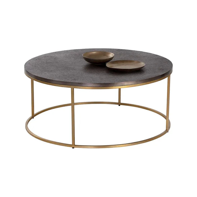 Enya Aluminum Topped Round Coffee Table