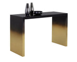 Monaro Console Table Modern Black And Antique Brass Finish