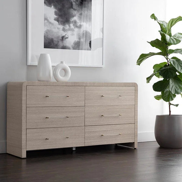 Atherton Dresser Sand Modern Style With Soft Closing Drawers