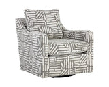 Brianna Fabric Upholstered Swivel Lounge Chair