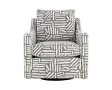 Brianna Fabric Upholstered Swivel Lounge Chair