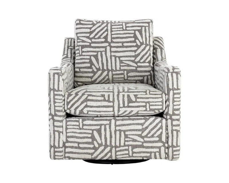 Brianna Fabric Upholstered Swivel Lounge Chair