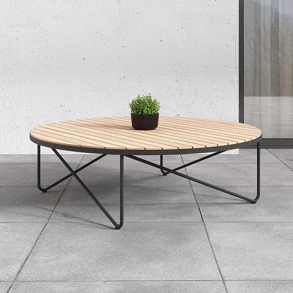 Rimini Coffee Table Modern Teak Wood And Aluminum