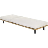 Geneve Cream Fabric Upholstered Outdoor Lounger