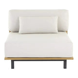 Geneve Cream Fabric Upholstered Outdoor Modular Chair