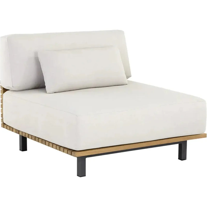 Geneve Cream Fabric Upholstered Outdoor Modular Chair