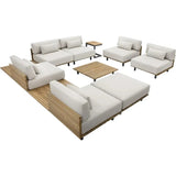 Geneve Aluminum Based Wooden Outdoor Coffee Table