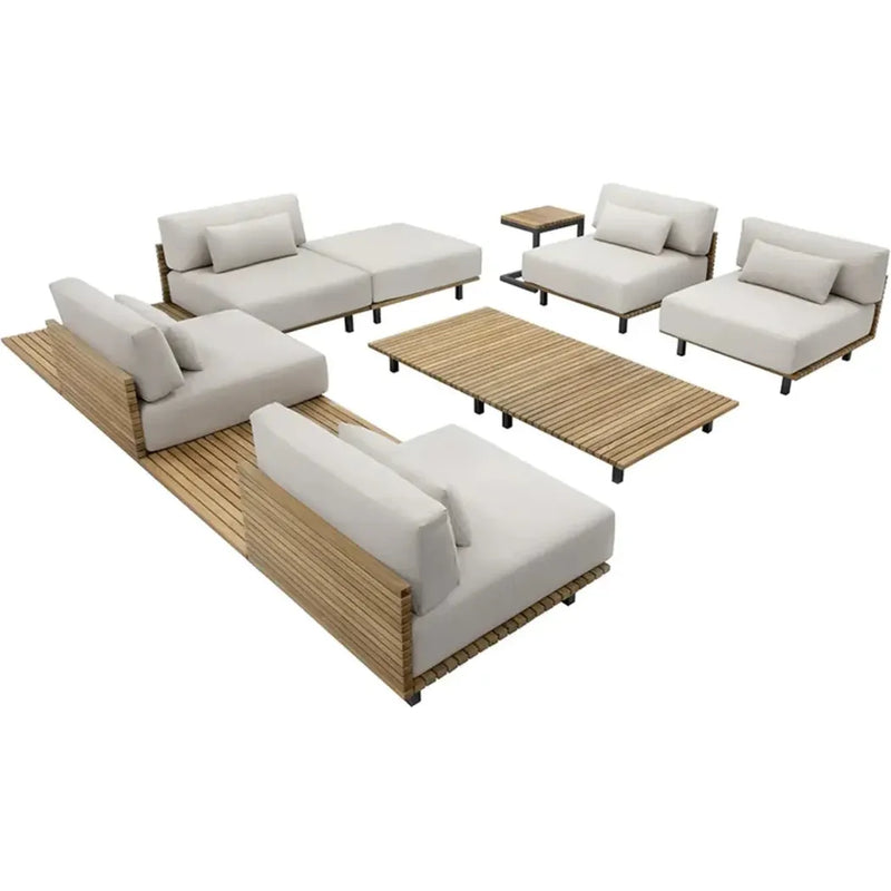 Geneve Aluminum Based Wooden Outdoor Coffee Table