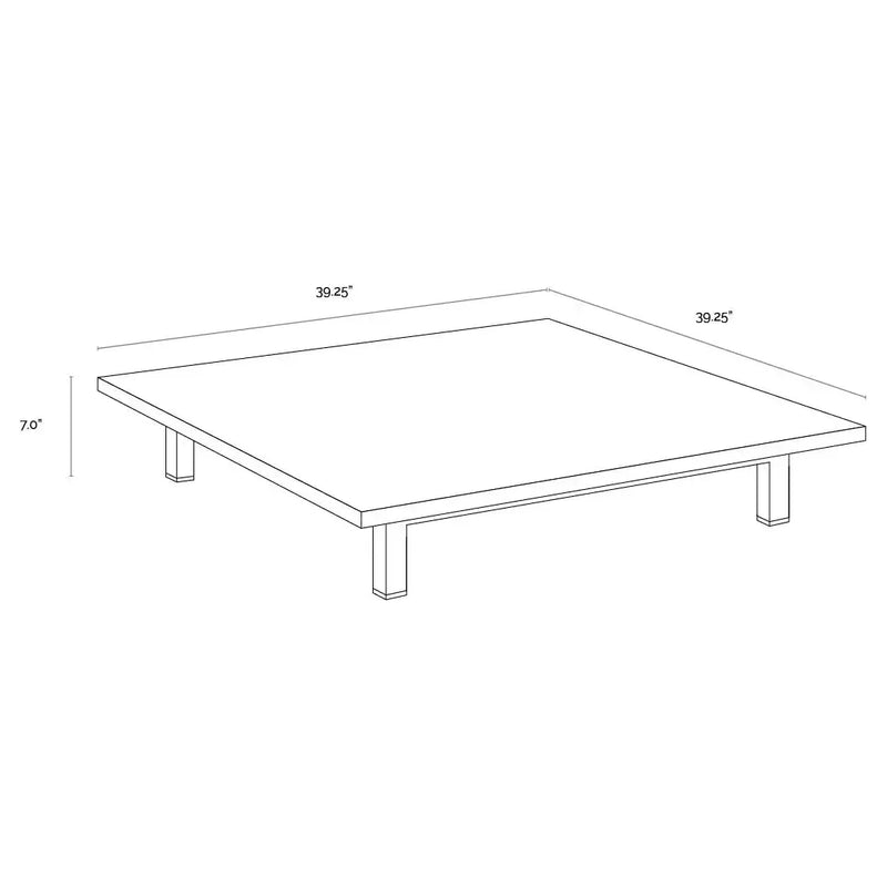 Geneve Aluminum Based Wooden Outdoor Coffee Table