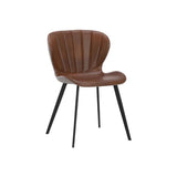 Arabella Leather Upholstered Armless Dining Chair