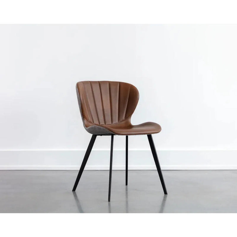 Arabella Leather Upholstered Armless Dining Chair