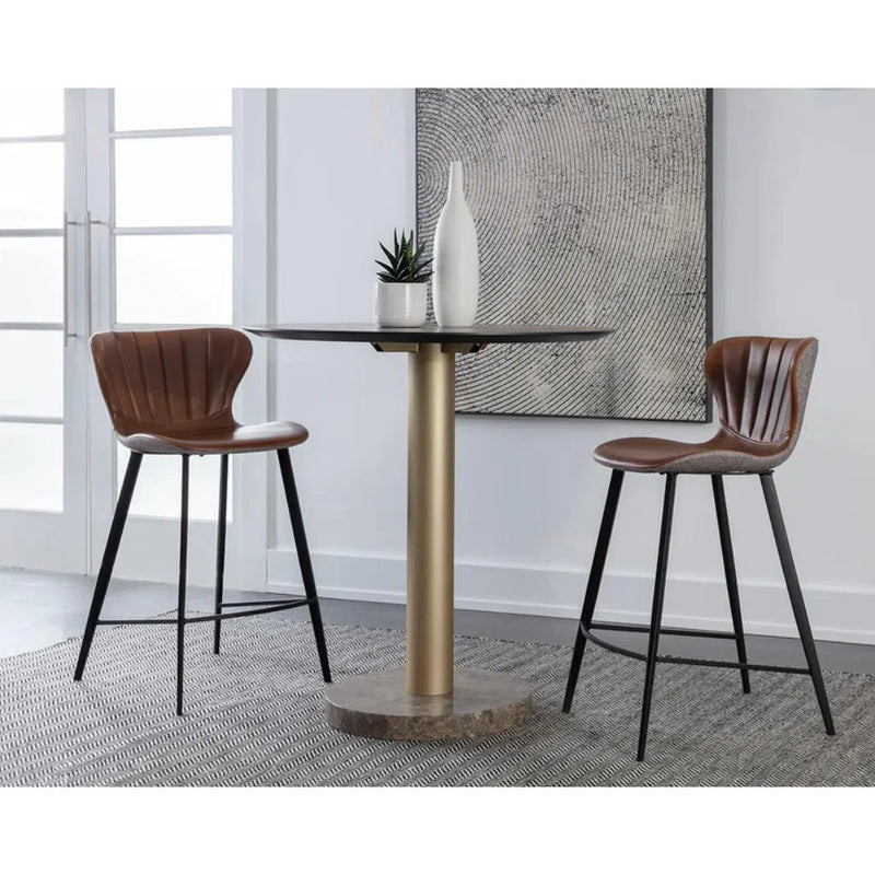 Arabella Leather Upholstered Counter Stool