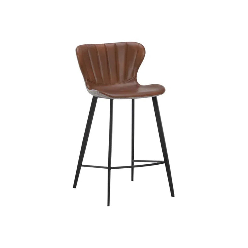 Arabella Leather Upholstered Counter Stool