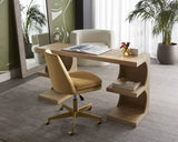 Catrine Mmesmerizing Shaped Wooden Desk