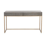 Markel Desk Solid Mango Wood With Carved Pattern