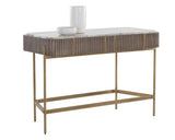 Mauro Console Table With Marble Top And Antique Brass