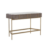 Mauro Console Table With Marble Top And Antique Brass