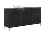 Aziza Sideboard Elegant Metal Frame With Brass Handles